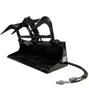 Scratch and Dent - 48" Mini Skid Steer Rock Bucket Grapple Attachment - FINAL SALE