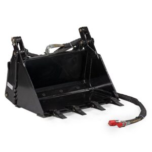 Scratch and Dent, 35" 4-In-1 Combo Mini Skid Steer Bucket w/ Teeth