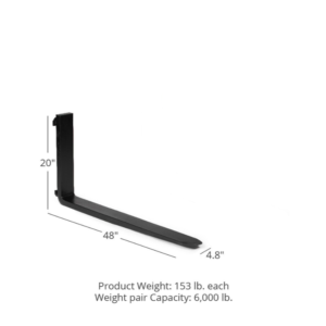 Scratch and Dent, 48" Class 3 Pallet Fork Blade - Single