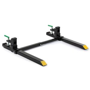 Scratch and Dent, 30" Clamp on Pallet Fork 1500 lb Capacity w/ Stabilizer Bar