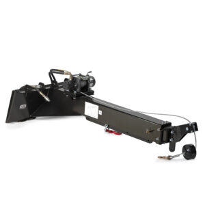 Scratch and Dent, Adjustable Skid Steer Jib Crane with Hydraulic Winch
