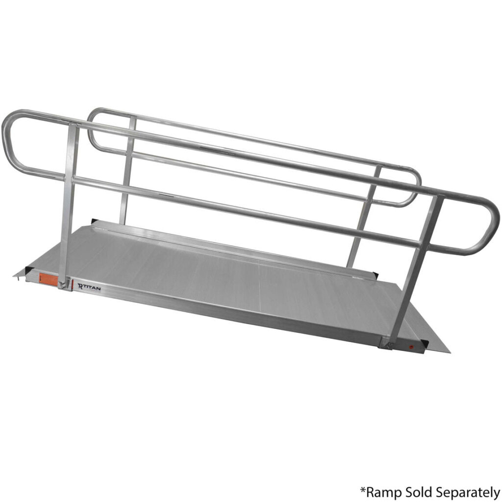 Scratch and Dent - 8 FT Wheelchair Entry Ramp Handrails Only - FINAL SALE